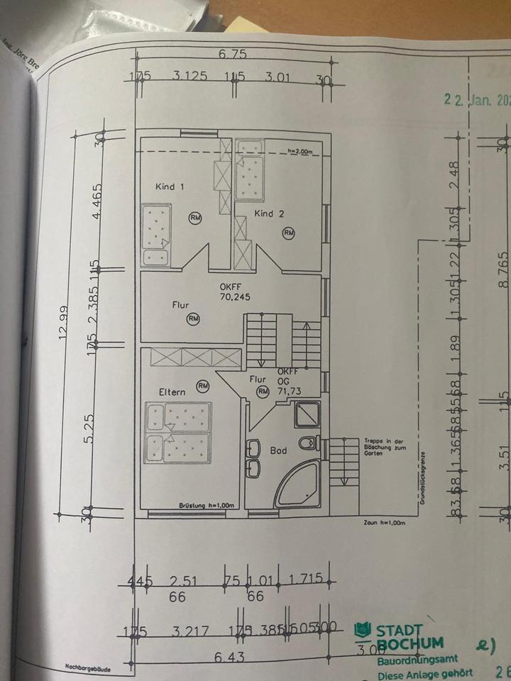 Baugrundstück mit Architekt Pläne und frische Baugenehmigung