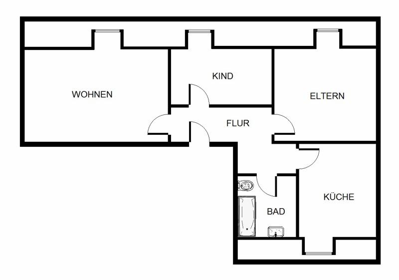 Dachgeschoßwohnung Gladbeck Brauck - 3.5 Zimmer, 56 m&sup2;, 422&euro; | Angebot:25592044