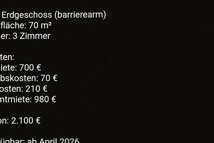 Wohnung Recklinghausen Grullbad - 3 Zimmer, 70 m&sup2;, 980&euro; | Angebot:25613695