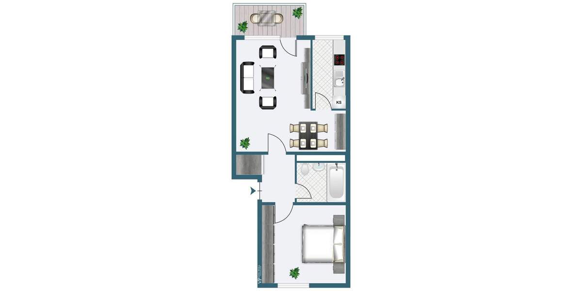 Etagenwohnung Bochum Weitmar - 2 Zimmer, 55 m&sup2;, 119.000&euro; | Angebot:25687048