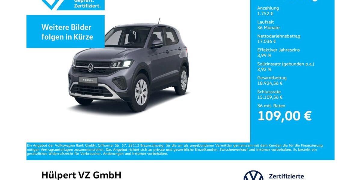 VW T-Cross 11.152 km 18.466 &euro; Dortmund 44141