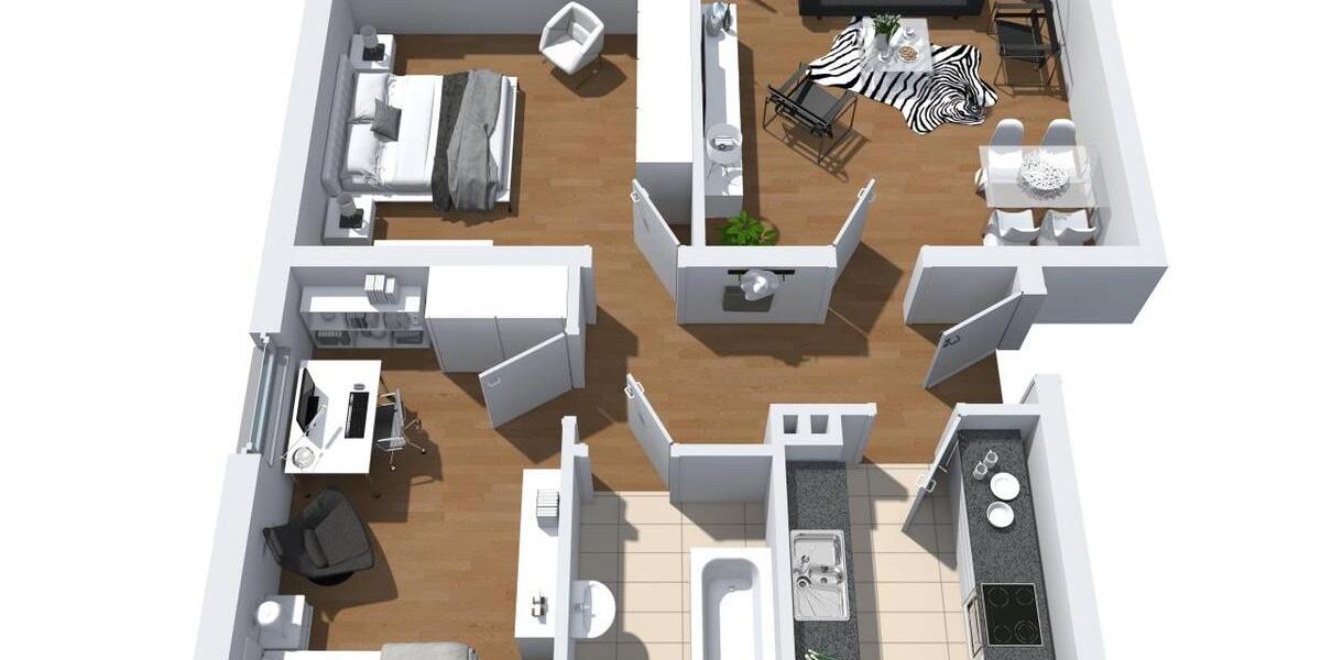 Etagenwohnung Herne Sodingen - 3 Zimmer, 66 m&sup2;, 529&euro; | Angebot:22991664