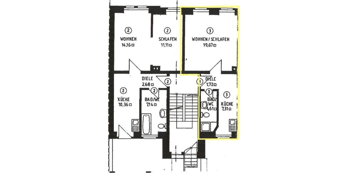 Etagenwohnung Wuppertal Elberfeld - 1 Zimmer, 34 m&sup2;, 69.000&euro; | Angebot:26931782