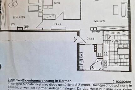 Wohnung Wuppertal Gemarkung Barmen - 3 Zimmer, 77 m&sup2;, 125.000&euro; | Angebot:26780603