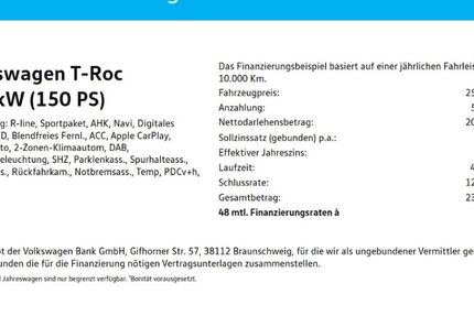 VW T-Roc 70.700 km 25.950 &euro; Wuppertal 42109
