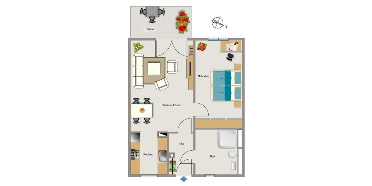 Etagenwohnung Bochum Bochum-Ost - 2 Zimmer, 70 m&sup2;, 801&euro; | Angebot:26683848