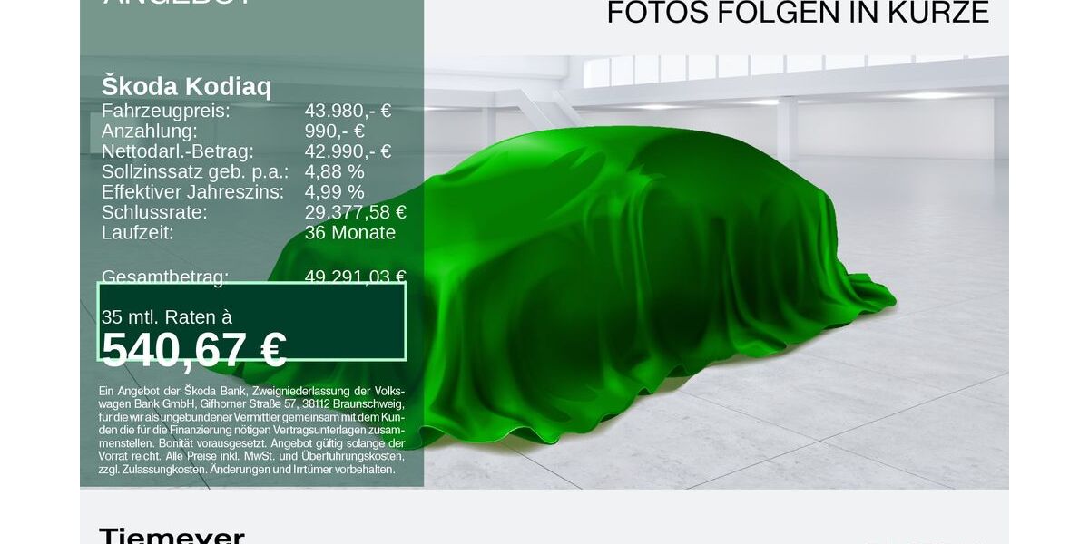 Skoda Kodiaq 8.900 km 43.750 &euro; Bochum 44809