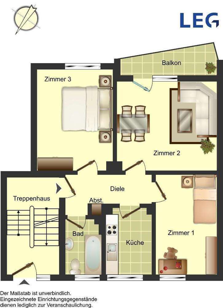 Wohnung zum Mieten in Lünen 489 € 55.68 m²