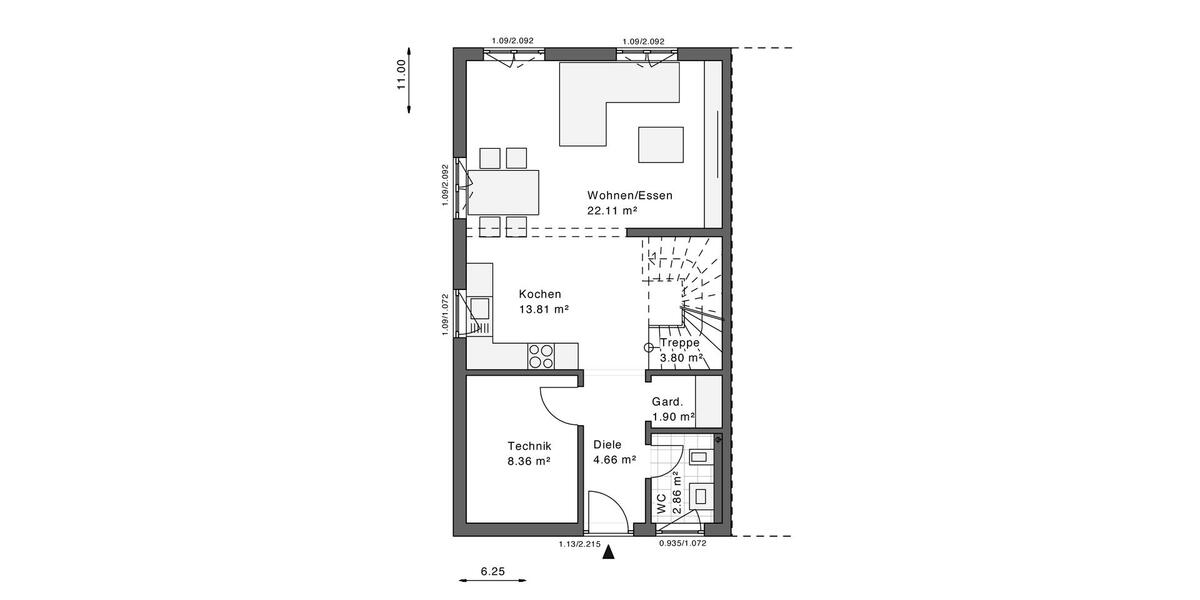 Doppelhaushälfte Marl - 3 Zimmer, 115 m&sup2;, 1.750&euro; | Angebot:26664410