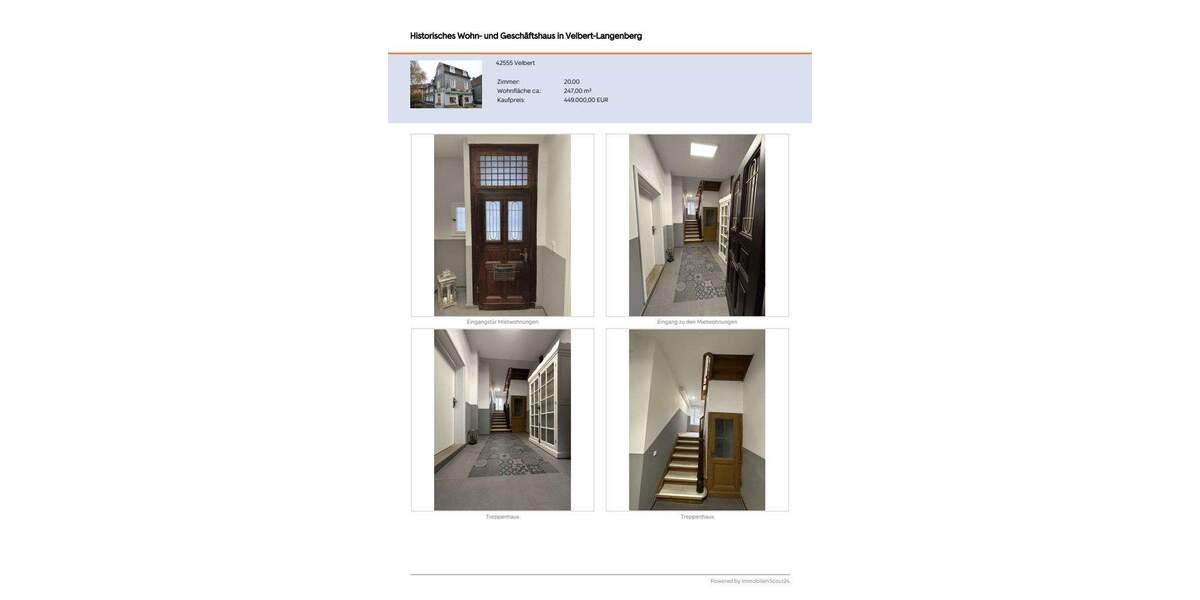 Historisches Wohn- und Geschäftshaus in Velbert-Langenberg 2 zimmer