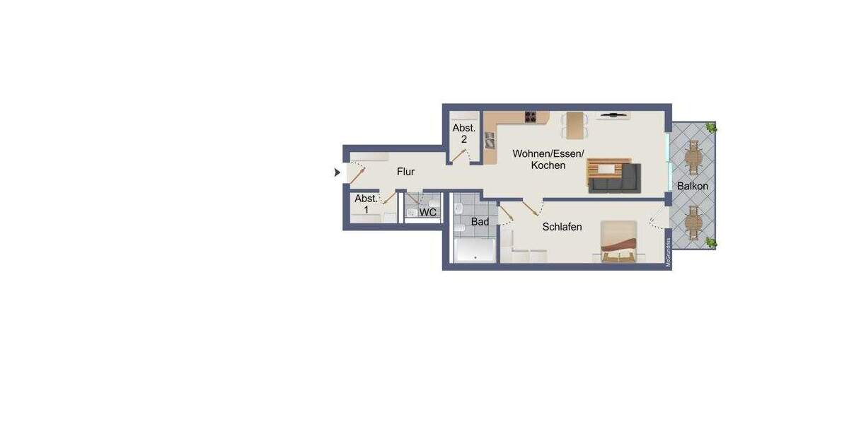 Etagenwohnung Gevelsberg - 2 Zimmer, 86 m&sup2;, 995&euro; | Angebot:22949231