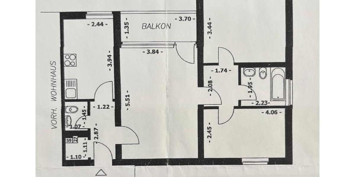 Etagenwohnung Dortmund Brackel - 3.5 Zimmer, 74 m&sup2;, 680&euro; | Angebot:27592602