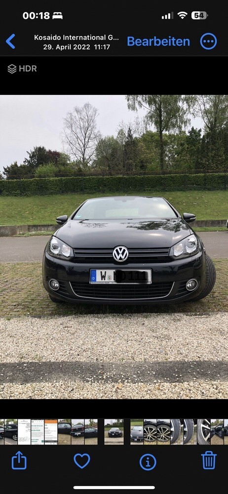 VW Golf VI Cabriolet 151.000 km 9.000 € Wuppertal 42275