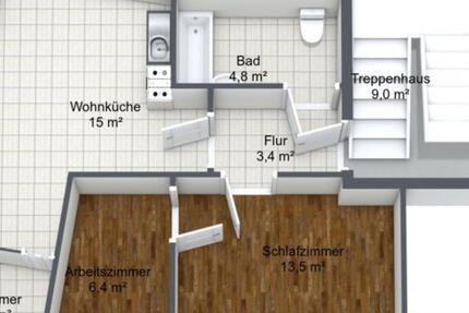 50qm² DG - Wohnung in Essen Rüttenscheid zimmer