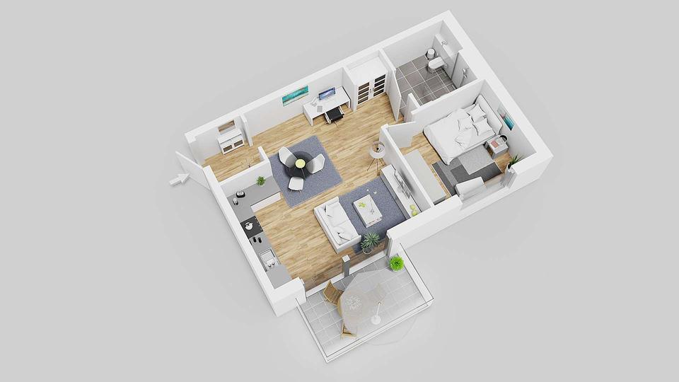 Etagenwohnung Dortmund Bövinghausen - 2 Zimmer, 54 m&sup2;, 698&euro; | Angebot:26562105