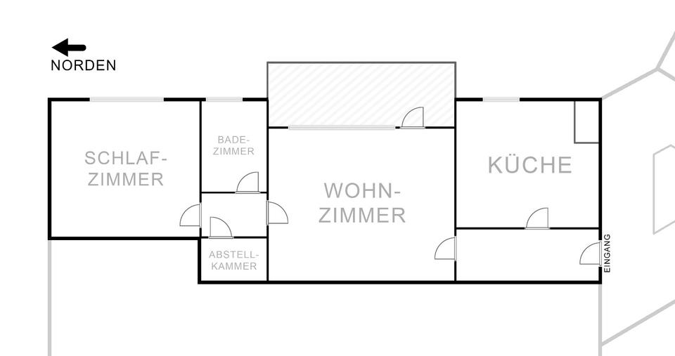 Etagenwohnung Witten - 1 Zimmer, 69 m&sup2;, 650&euro; | Angebot:26399076