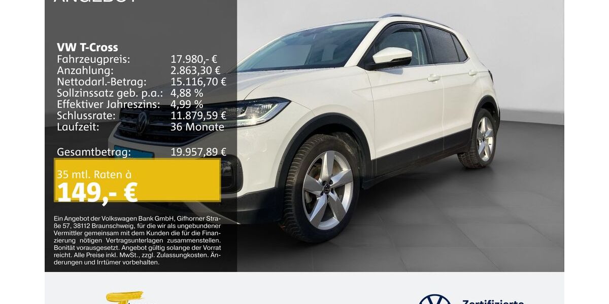 VW T-Cross 84.301 km 17.980 &euro; Bochum 44892
