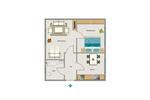 Etagenwohnung Marl Alt-Marl - 2.5 Zimmer, 54 m&sup2;, 416&euro; | Angebot:26449942