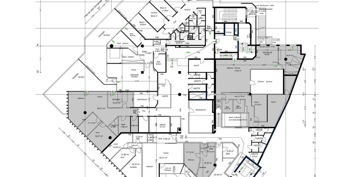 Etagenwohnung Dortmund Innenstadt West - 4.5 Zimmer, 128 m&sup2;, 1.400&euro; | Angebot:26439200