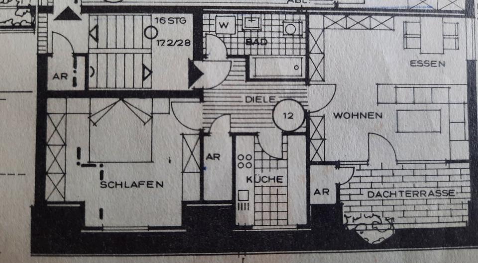 Dachgeschoßwohnung Hagen Hagen-Mitte - 2 Zimmer, 64 m&sup2;, 139.000&euro; | Angebot:25238630