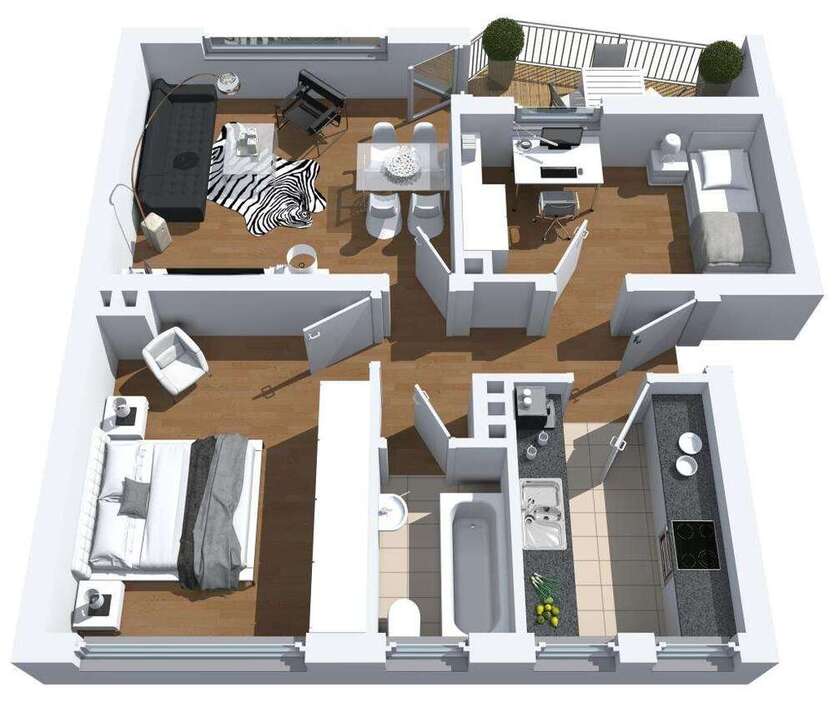 Wohnung zum Mieten in Herne 459 € 56 m²