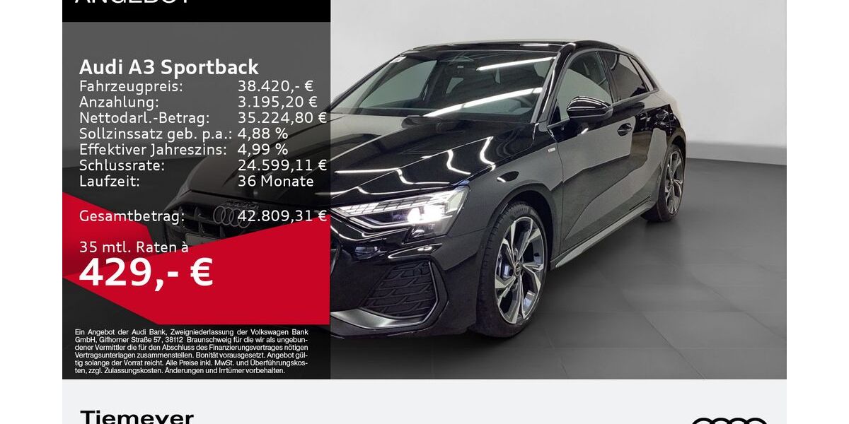 Audi A3 2.990 km 38.420 &euro; Bochum 44809