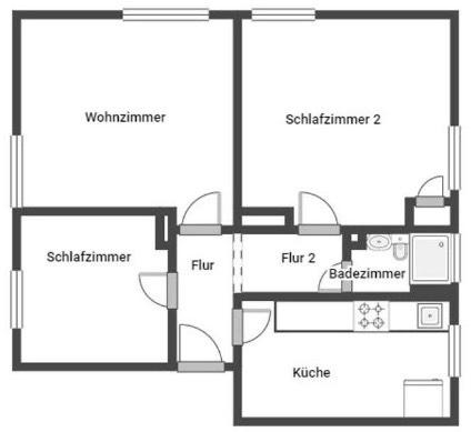 Etagenwohnung Hagen Hohenlimburg - 3 Zimmer, 58 m&sup2;, 52.000&euro; | Angebot:27447812