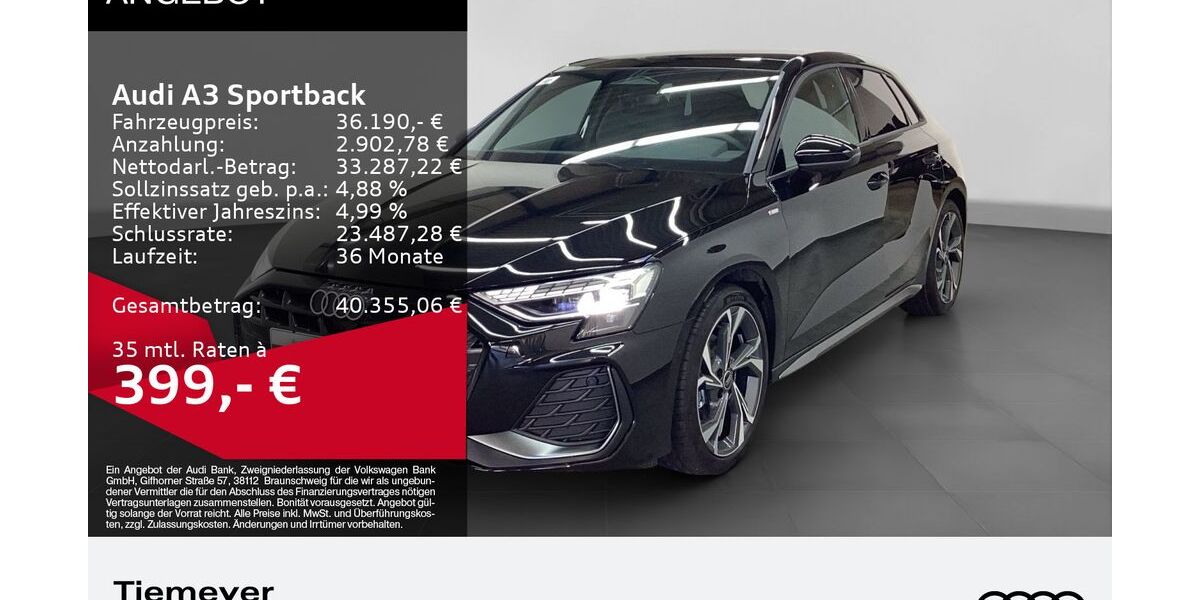 Audi A3 7.999 km 35.230 &euro; Bochum 44809