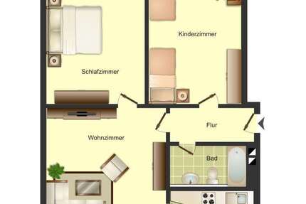 Wohnung zum Mieten in Bergkamen 449 € 57 m² 3 zimmer