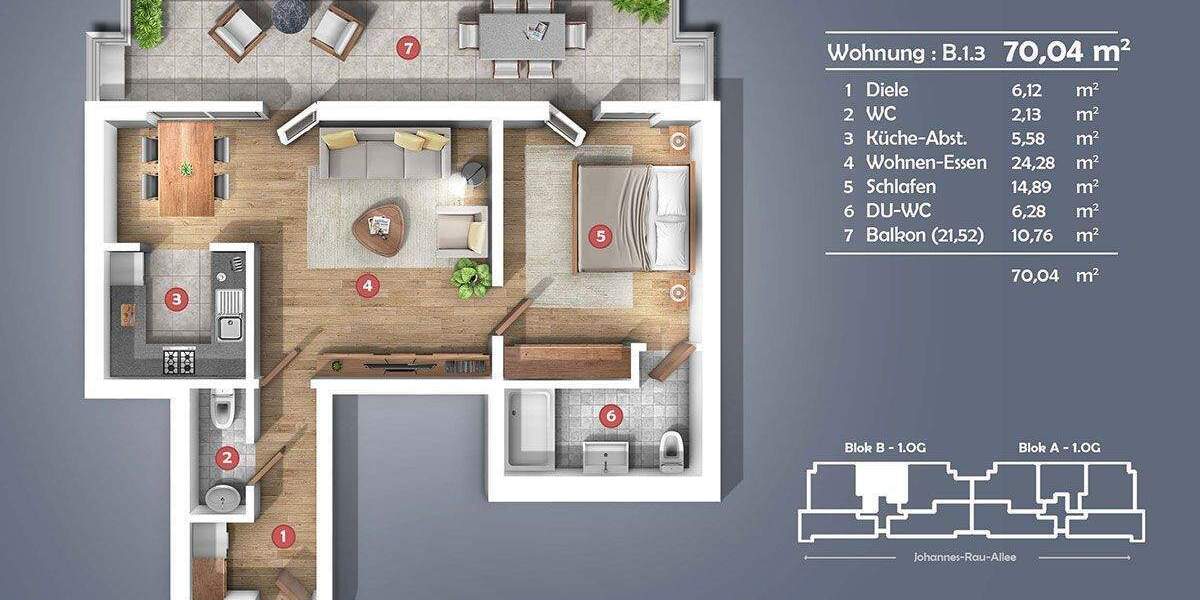 Exklusives Wohnen im Neubau an der Marina Gelsenkirchen W3 Haus A 2 zimmer