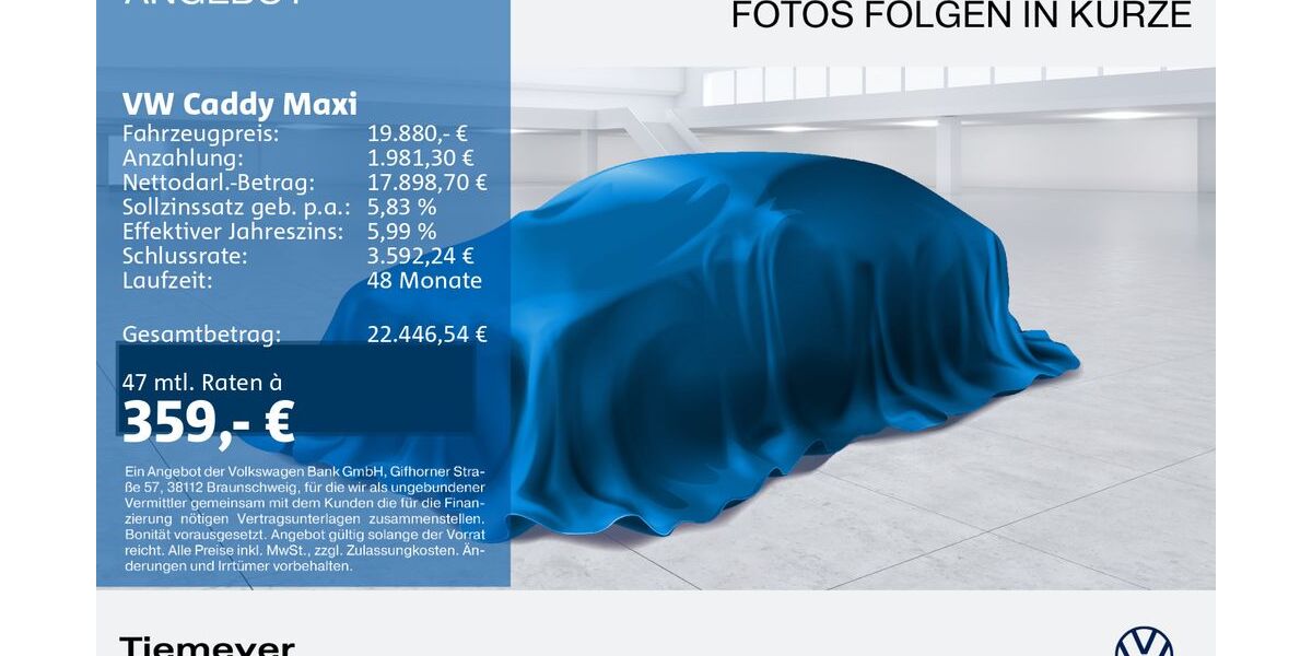 VW Caddy Maxi 149.687 km 19.880 &euro; Bochum 44892