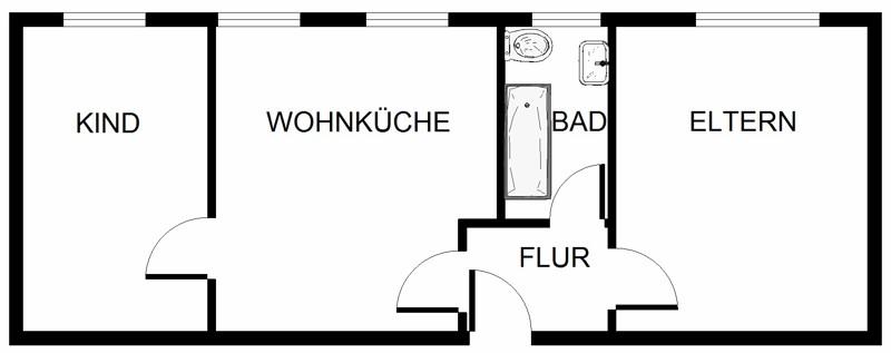 Renovierte 2-Zimmer-Wohnung in grüner Lage! 2.5 zimmer