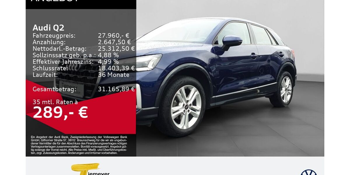 Audi Q2 11.636 km 27.280 &euro; Bochum 44892