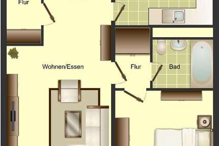 Wohnung zum Mieten in Ratingen 639 € 59.07 m² 2 zimmer