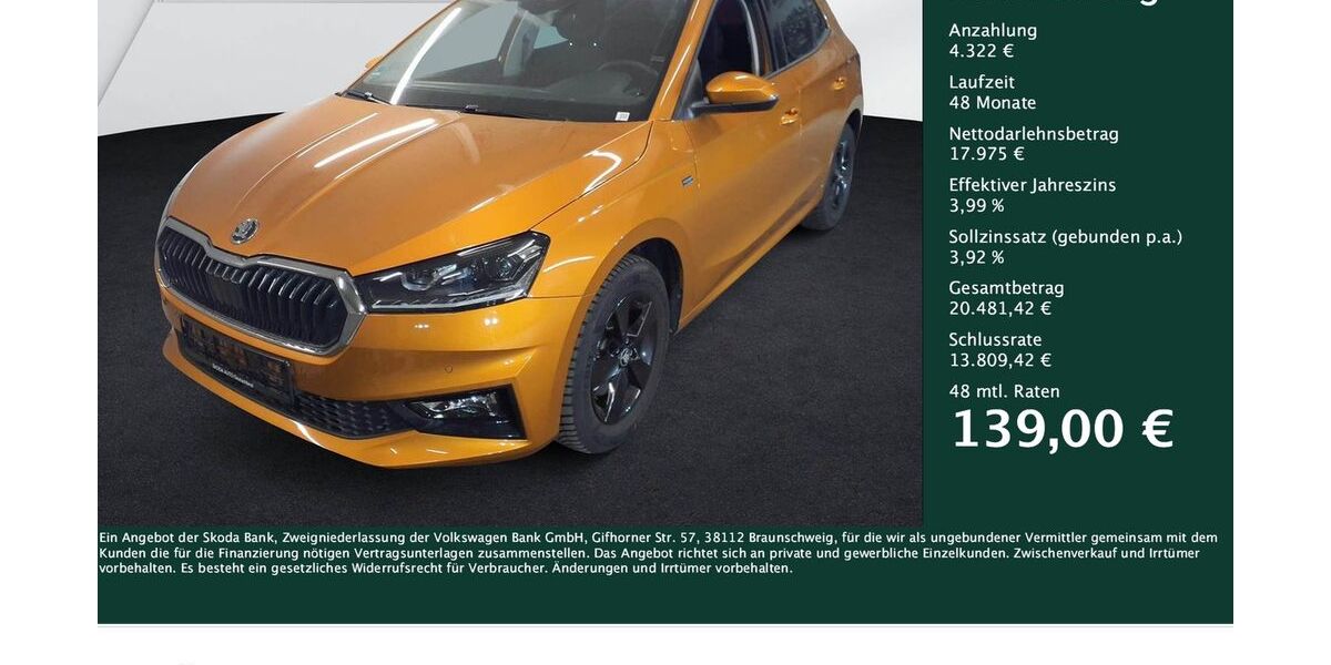 Skoda Fabia 4.059 km 22.222 &euro; Dortmund 44269