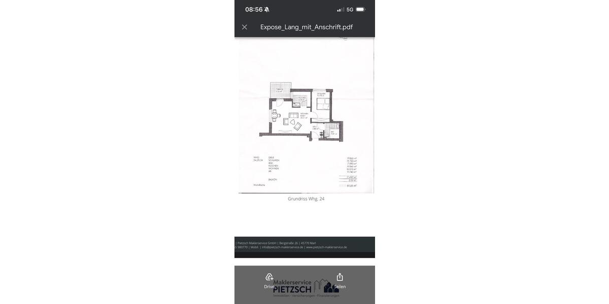 Etagenwohnung Marl - 2.5 Zimmer, 61 m&sup2;, 175.000&euro; | Angebot:26815409