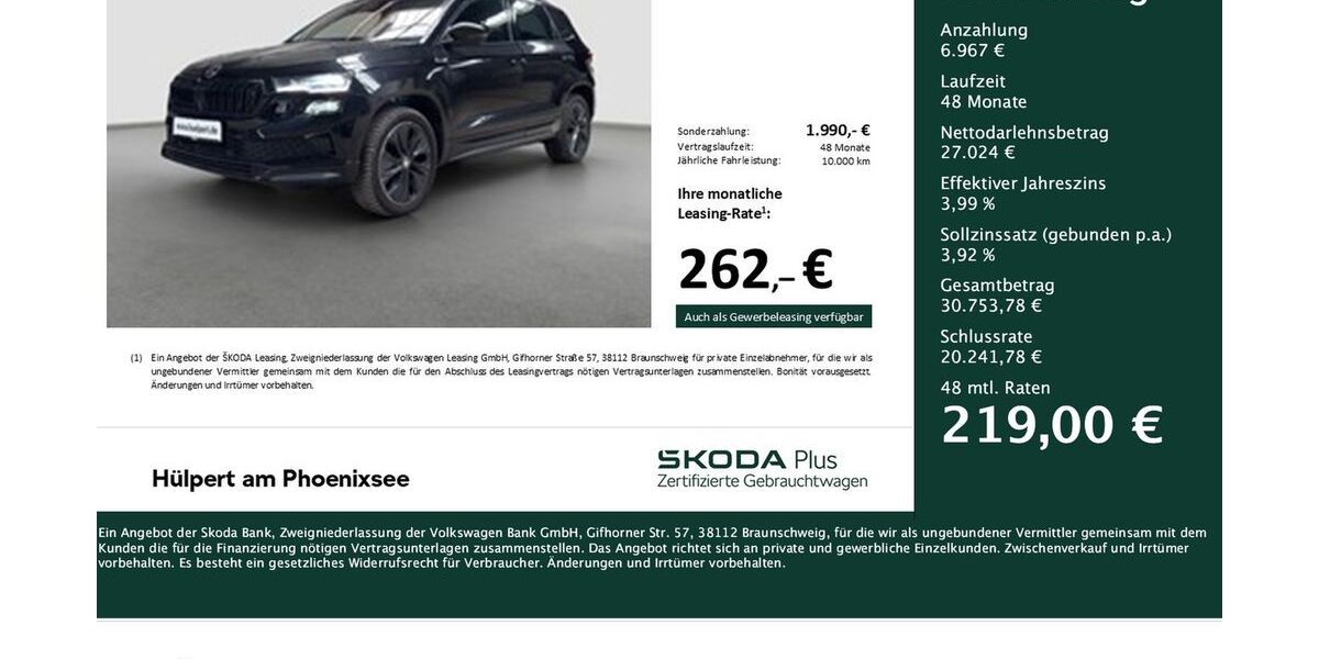 Skoda Karoq 14.751 km 33.991 &euro; Dortmund 44269