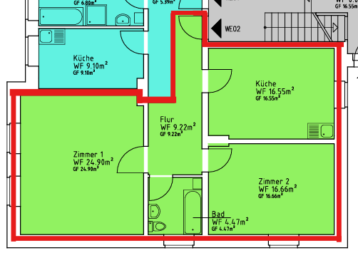 Etagenwohnung Bochum Werne - 2 Zimmer, 71 m&sup2;, 710&euro; | Angebot:24543849