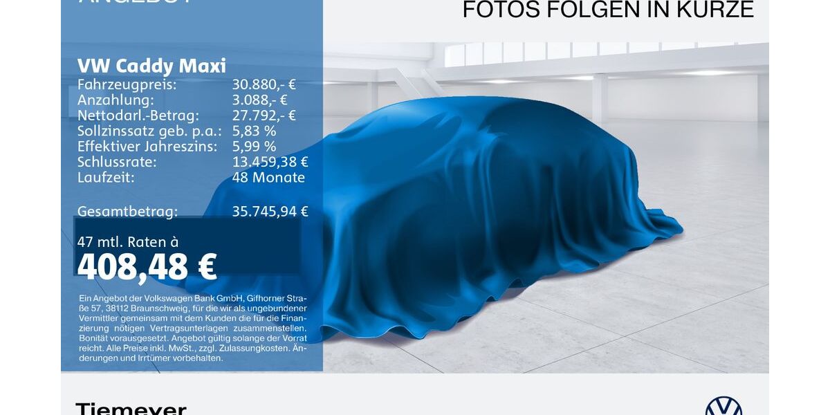 VW Caddy Maxi 52.603 km 30.880 &euro; Recklinghausen 45663