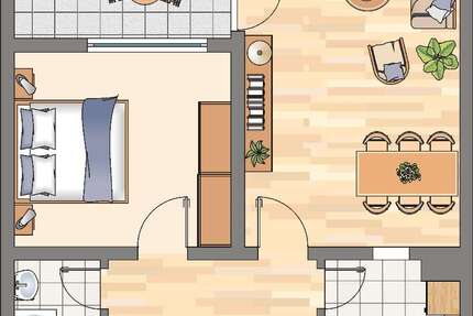 Wohnung Dortmund Wickede - 2 Zimmer, 60 m&sup2;, 469&euro; | Angebot:27261045