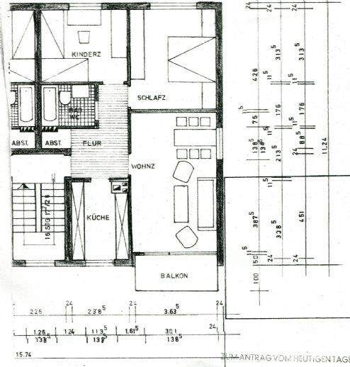 Etagenwohnung Witten Mitte - 3 Zimmer, 70 m&sup2;, 560&euro; | Angebot:26703002