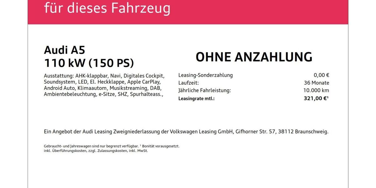 Audi A5 26.351 km 38.150 &euro; Mülheim a.d. Ruhr 45481