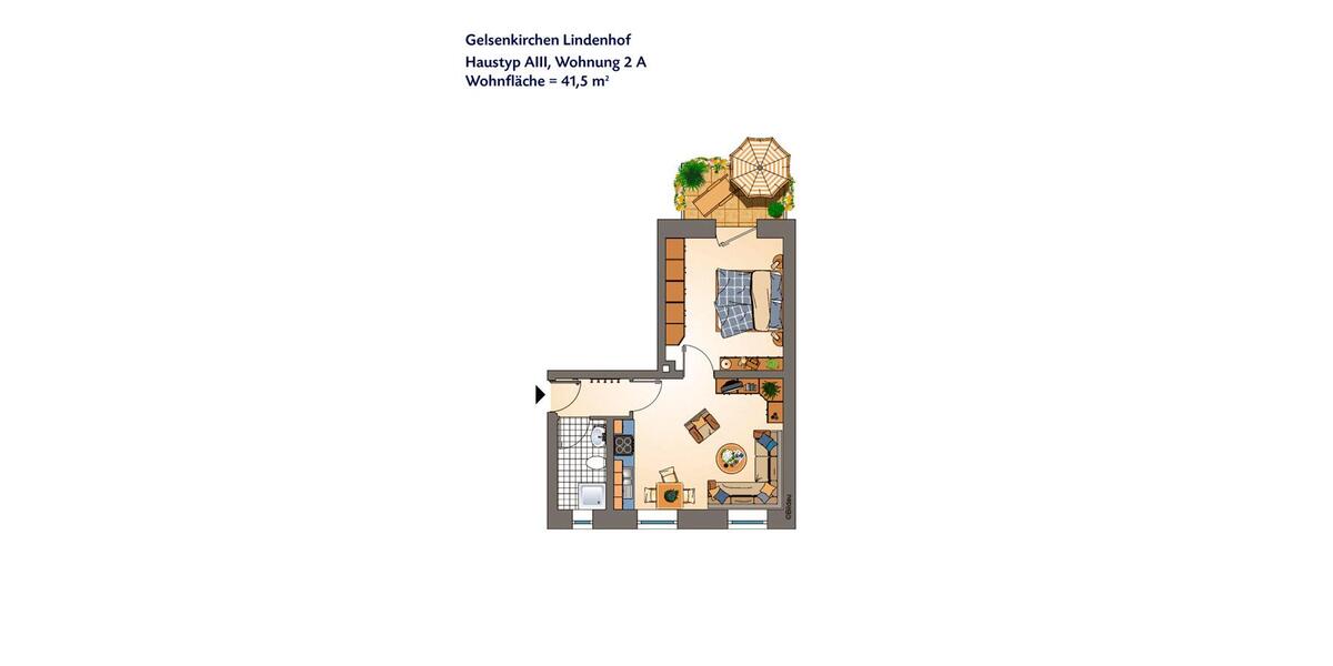 1-Zimmer-Wohnung in Gelsenkirchen Erle 1.5 zimmer