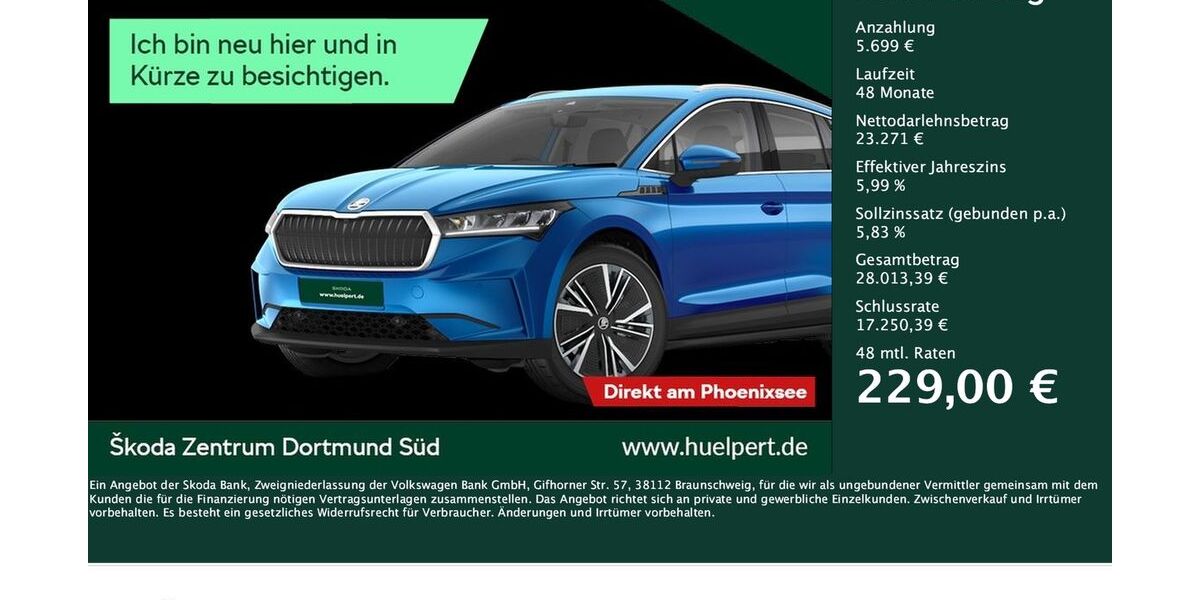 Skoda Enyaq 33.582 km 28.970 &euro; Dortmund 44269
