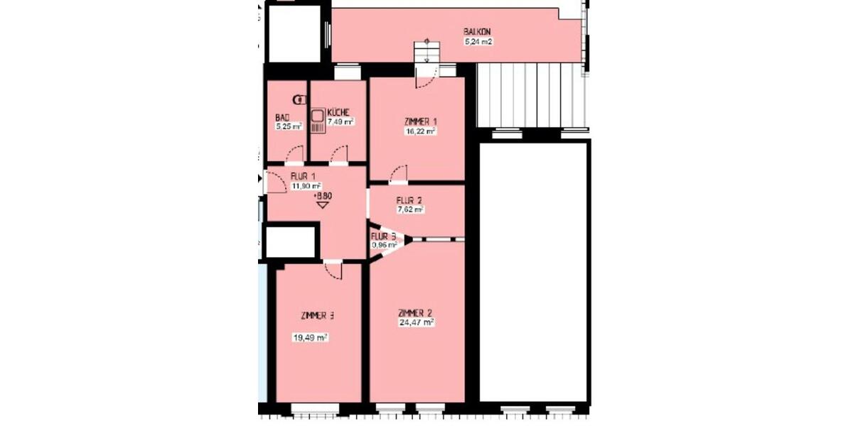 Etagenwohnung Dortmund Hörde - 3 Zimmer, 106 m&sup2;, 1.099&euro; | Angebot:26426289