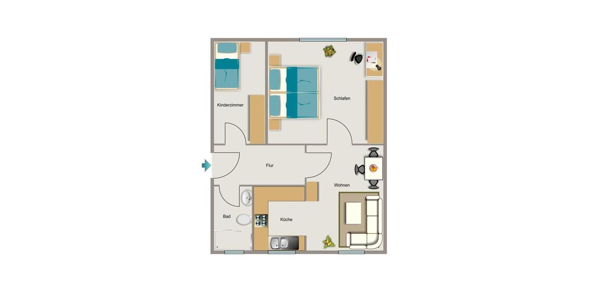 Etagenwohnung Marl Alt-Marl - 3.5 Zimmer, 50 m&sup2;, 430&euro; | Angebot:26375763
