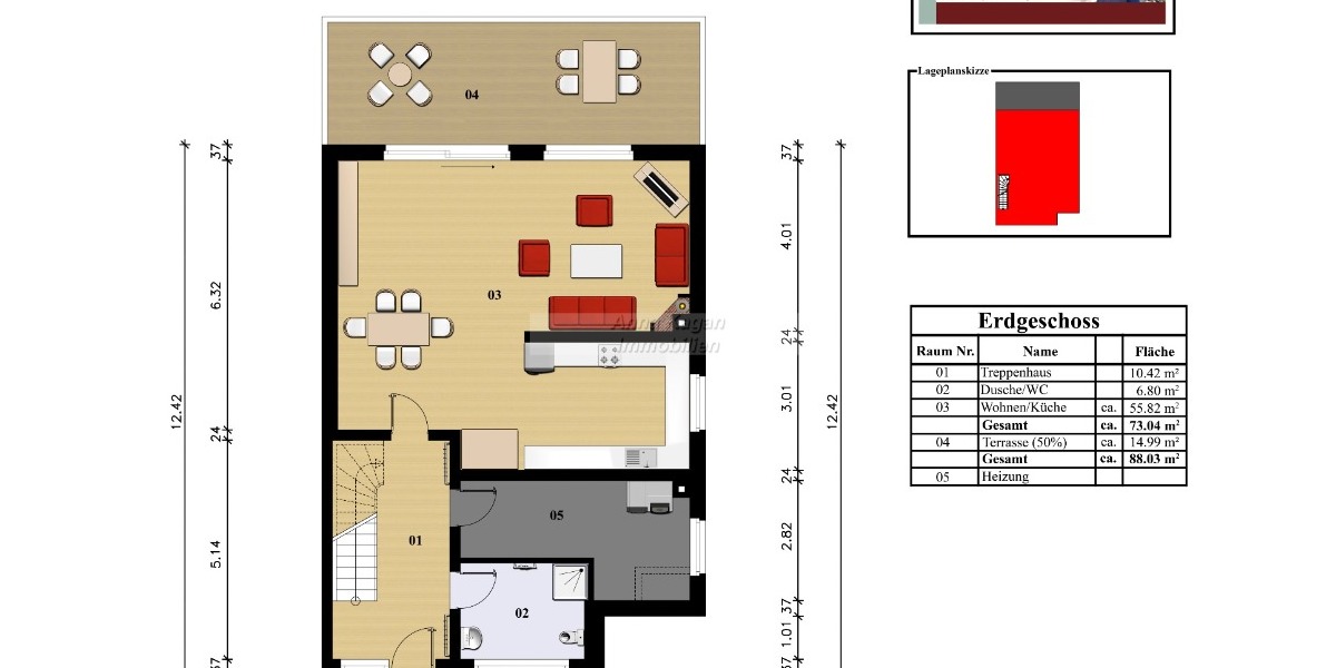 Gepflegte Doppelhaushälfte mit Loggia und Garten in Dortmund Loh 4 zimmer