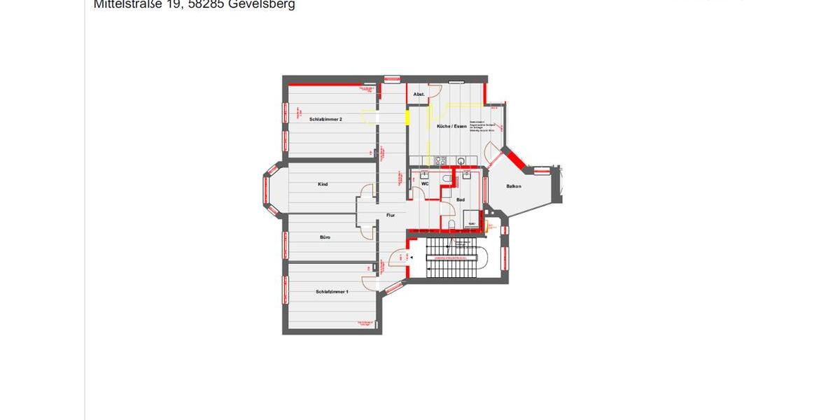 Etagenwohnung Gevelsberg - 4 Zimmer, 145 m&sup2;, 1.390&euro; | Angebot:25215031