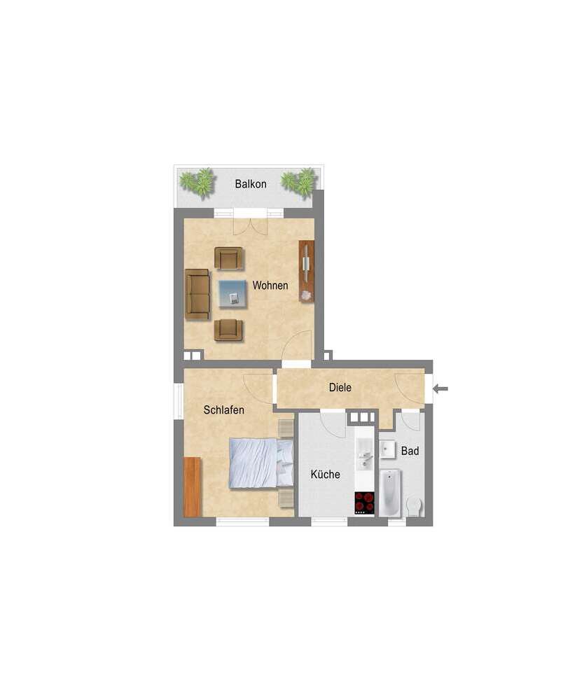 Wohnung zum Mieten in Essen 387 € 50.23 m²