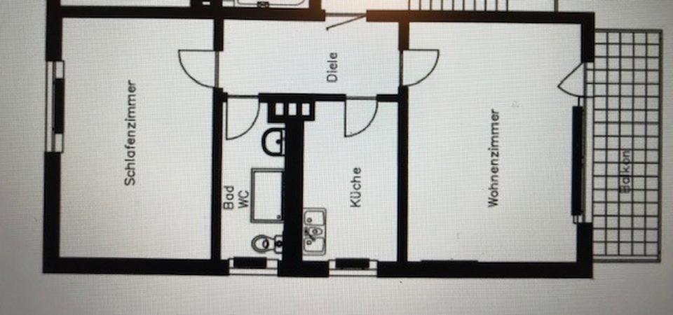 Etagenwohnung Wuppertal Gemarkung Ronsdorf - 2 Zimmer, 61 m&sup2;, 490&euro; | Angebot:25633567